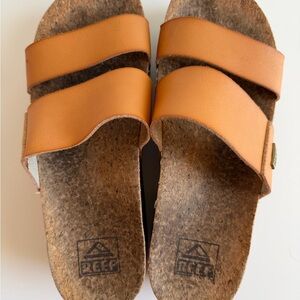 Reef Brown Slide Sandals